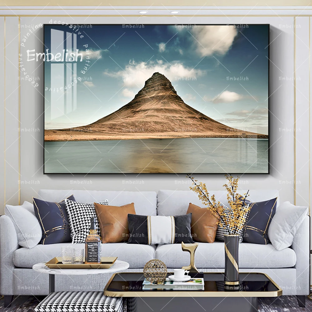 

1 Pieces Famous Mountains And Lake Landscape Wall Art Pictures For Living Room Modern Home Decor Posters HD Canvas Oil Paintings