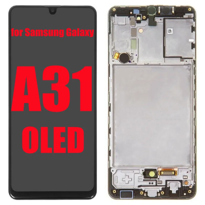 Pantalla LCD con sensor t&aacute;ctil de huella dactilar para Samsung Galaxy A31 LCD, pieza de repuesto para a315f/ds a315f-0