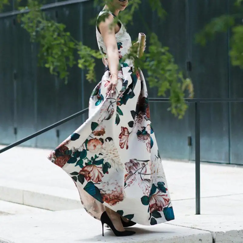 Z ZOUX женское платье без рукавов с принтом в богемном стиле Модельные пикантные