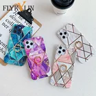 Мраморный чехол для телефона Samsung S20 FE A51 A71 A42 A52 A72 A50 A40 A70 S8 S9 S10 Plus Note 20 Ultra S21, силиконовый чехол с кольцом-держателем