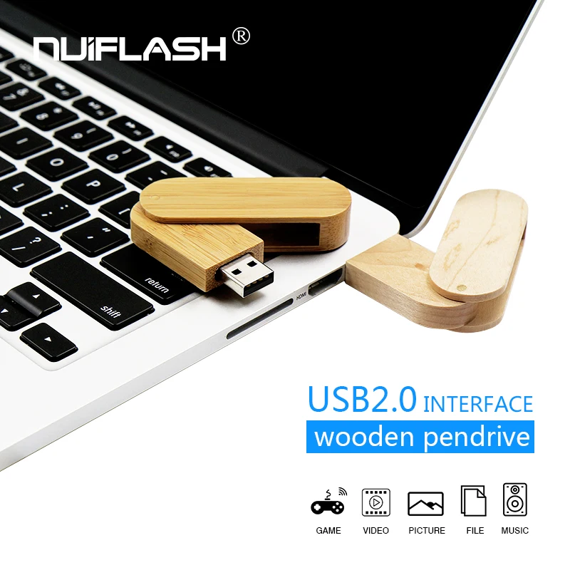 

5-color wooden USB 2.0 flash drive 8GB 64GB 16GB memory U disk 32GB Usb Pendrive photography wedding gift pen drive