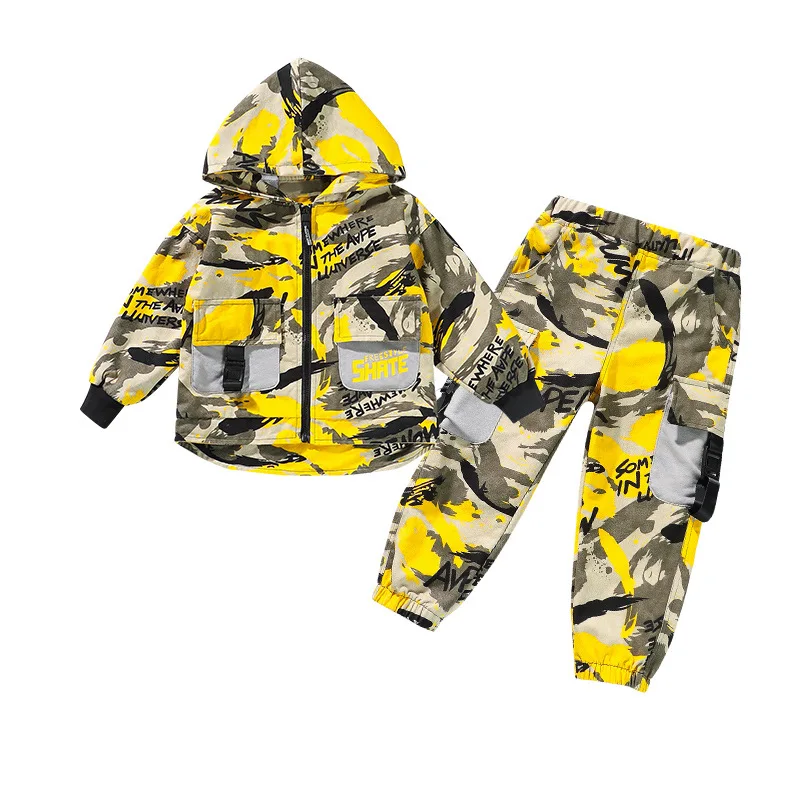 

Kids Boy Clothes Sets 2020 Spring Autumn New Fashion Camouflage Game Style Hooded Children Clothing For Boys Tracksuit 2-12Year