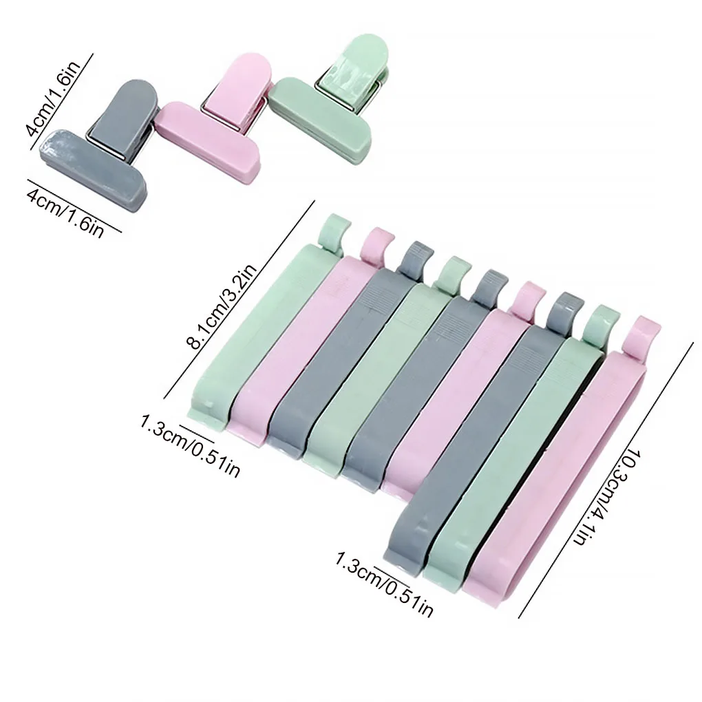

12Pcs/set Plastic Bag Sealer Snack Fresh Food Storage Bag Clips Kitchen Tool accessories Mini Vacuum Sealing Clamp Food Clip