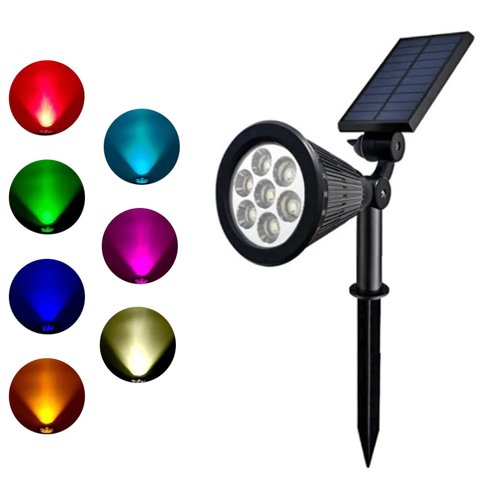 

7-дневный прожектор, водонепроницаемый светильник, вставляемый в пол, садовый светильник, наружный Регулируемый садовый ландшафтный светильник