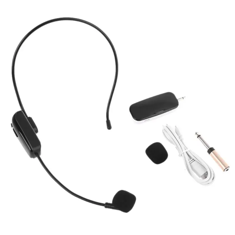 

2022 Handheld Uhf Wireless Microphone Professional Head-Wear Mic Voice Amplifier for Loundspeaker Speech Teaching Tour Guide
