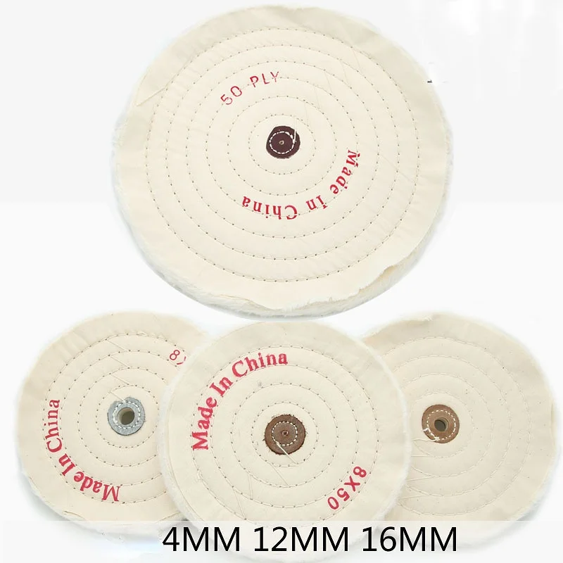 1 Pcs 16mm Inner Hole Cotton White Cloth Wheel / Jewelry Polishing Cloth Wheel / Mirror Polishing Wheel / Flannelette Wheel