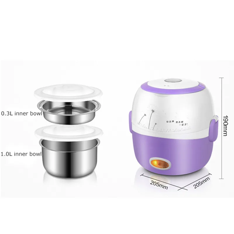 

Mini Rice Cooker Thermal Heating Electric Lunch Box Portable Food Steamer Cooking Container Meal Lunchbox Warmer Food Container
