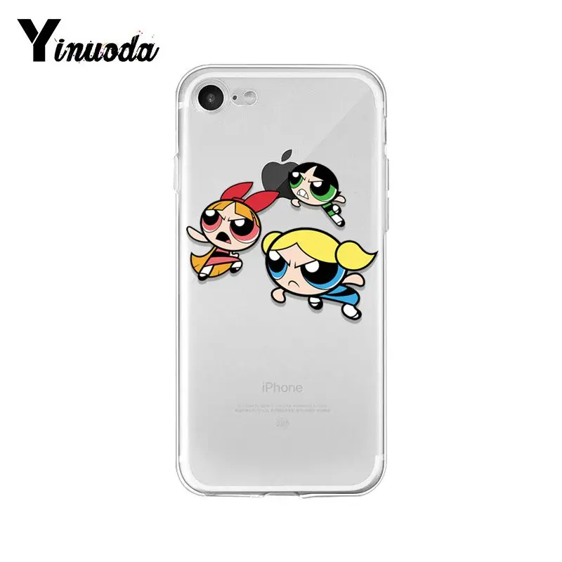 Чехол Yinuoda The Powerpuff для девочек, мягкий чехол для телефона iPhone 8 7 6 6S Plus X XS MAX 5 5S SE XR 10, чехол Capa 11 pro max
