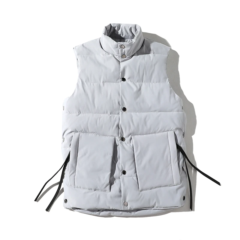 

Spring Sleeveless Men Autumn New Fashion Casual Coats Cotton-Padded Men's Vest Male Jacket Thicken Waistcoat MB709