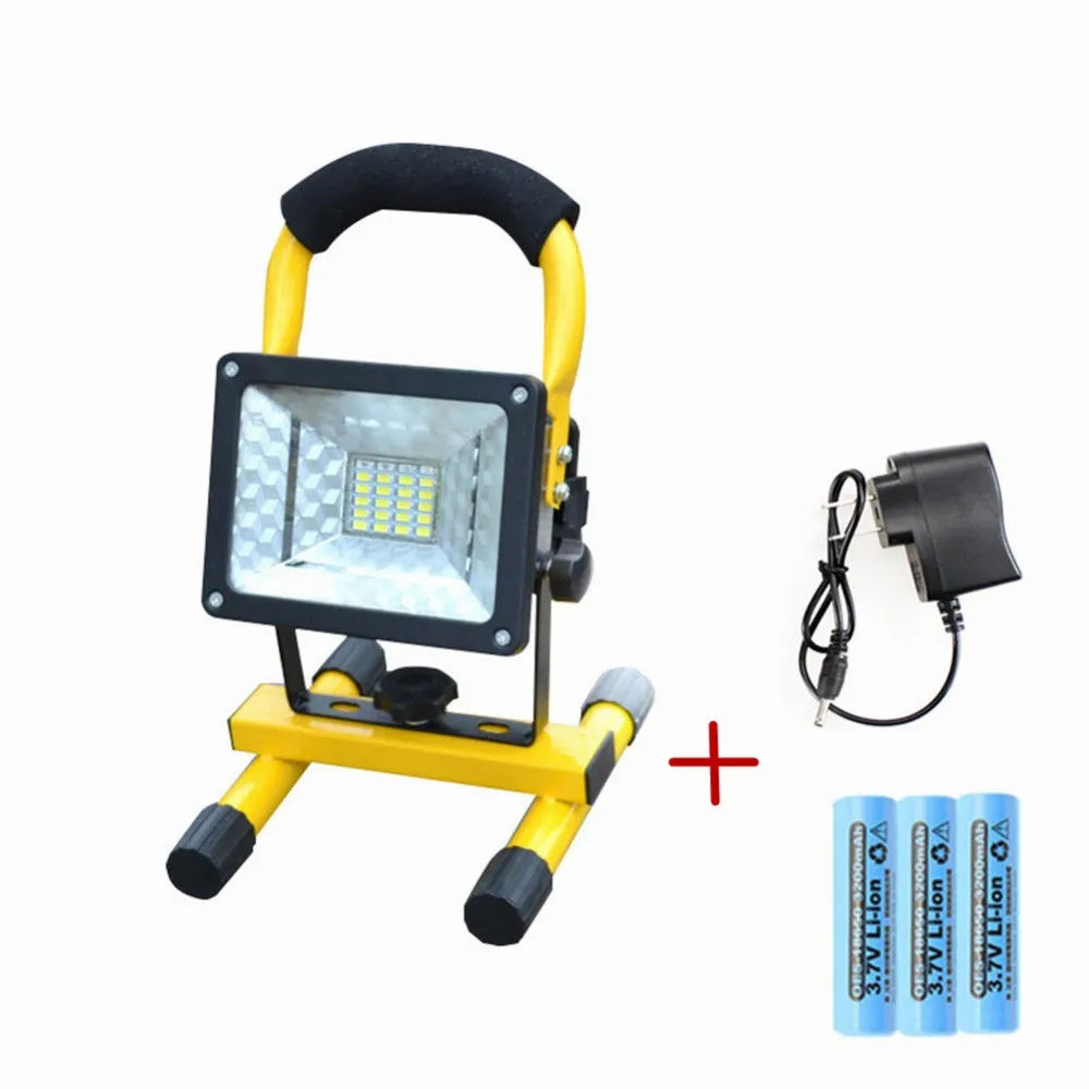 

30W LED Portable Flood Spot Light with Rechargeable Battery LED Emergency Light for Outdoor Activities Work Light Camping Light
