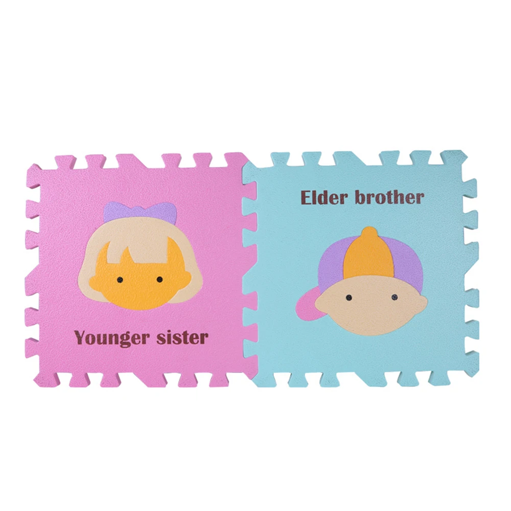 

Family Member Enlish Letter PE Tiles Kids Floor Puzzles Play Mat For Children Baby Play Gym Crawling Mats