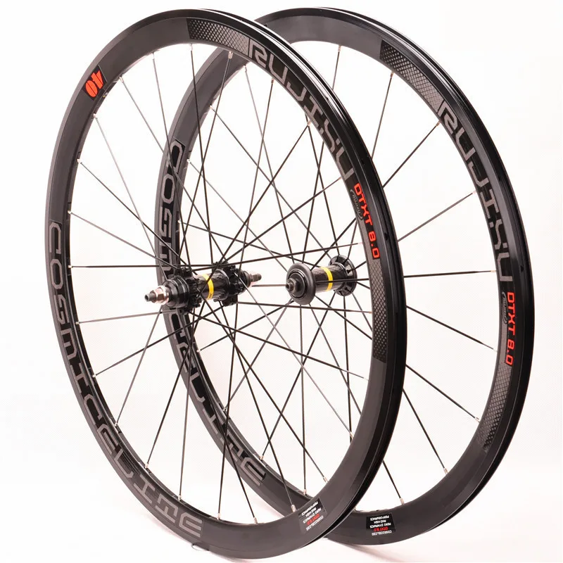 Günstig Bike Laufradsatz 700C 40mm Fixed Gear Rad Track Fahrrad Carbon Hub Aluminium Legierung Felge Laufradsatz Felge Anti-cursor