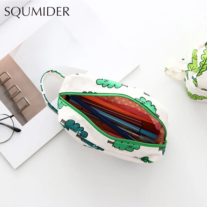 SQUMIDER кавайный чехол для карандаша фрукты пенал на молнии большой Ёмкость сумка