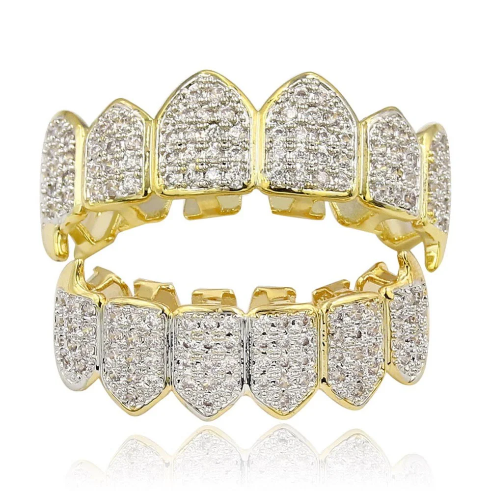 Набор коронок для зубов в стиле хип хоп панк модные полноразмерные накладки на