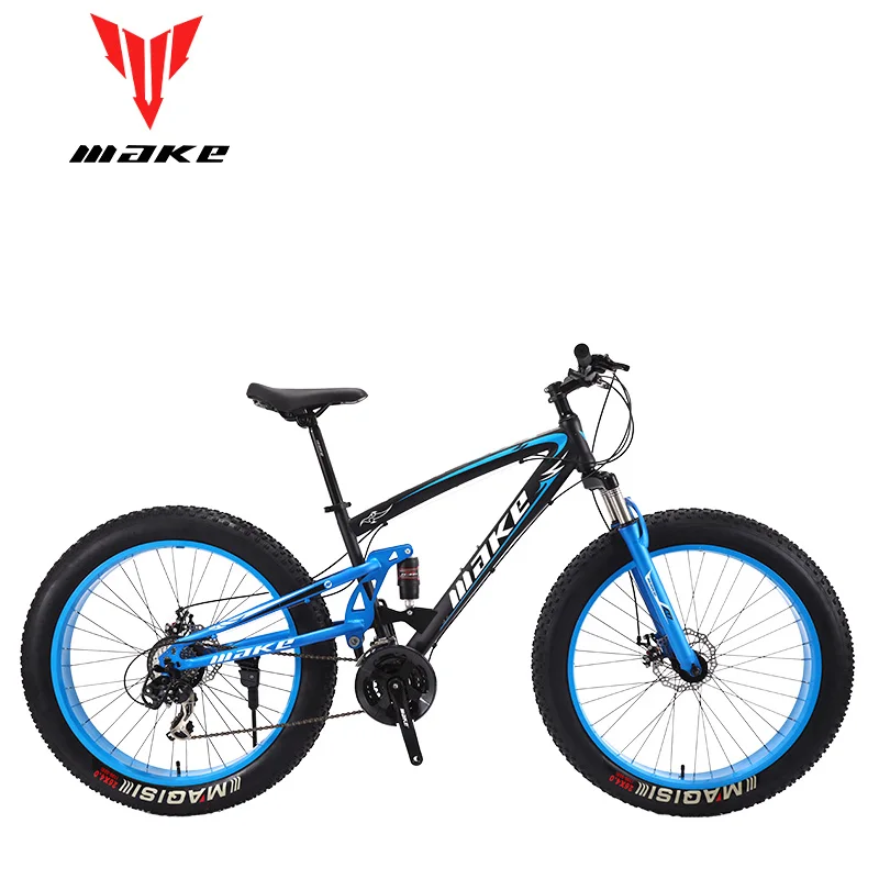 MAKE горный жир велосипед стальная рама полный чулок 24 скорости Shimano дисковый