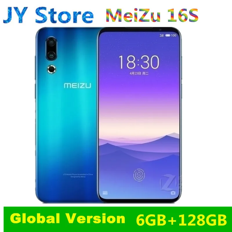 Глобальный Meizu 16s 4G LTE 6GB 128GB Snapdragon 855 Octa Core 6," 2232x1080 p 48mp 20mp двойная задняя камера быстрое зарядное устройство NFC