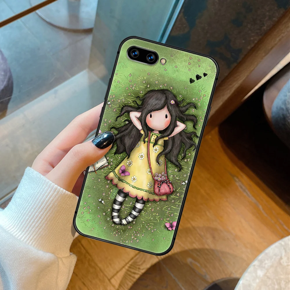 

Cute Santoro Cartoon Gorjuss Girl Phone Case Cover Hull For HUAWEI Honor 6A 7A 8 8A 8S 8x 9 9x 9A 9C 10 10i 20 Lite Pro black