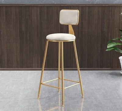 Высокий табурет барный стул простой железный обеденный современный кафе Досуг