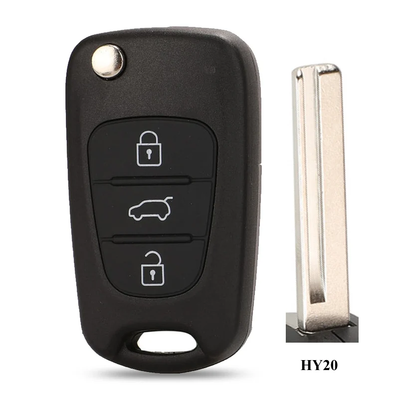 Jingyuqin 10 шт./лот дистанционный флип-ключ для hyundai Avante I30 IX35 Kia K2 K5 Sorento Sportage 3 кнопки Автомобильный складной чехол для ключей - Цвет: HY20