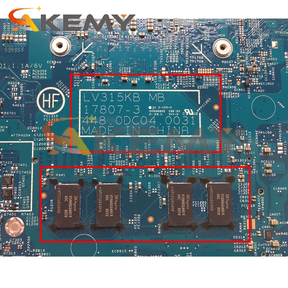 

Mainboard For Lenovo V330-15IKB laptop motherboard LV315KB 17807-3 448.0DC04.0031 motherboard with CPU i5 7200U 4G RAM tested ok