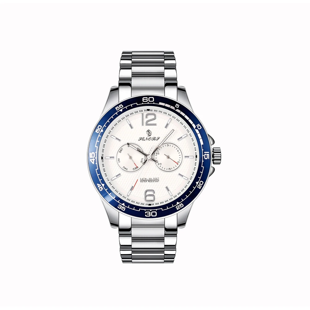 

Business Men Quartz Watch with Date Week Display Stainless Steel Strap Waterproof Wristwatch for Men Fashion Male Clock Watches