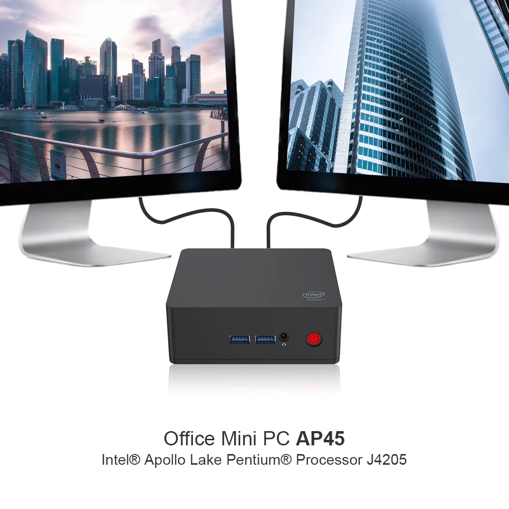 Beelink AP45 офисный мини ПК Intel Pentium J4205 2 6 ГГц 8 Гб LPDDR4 128 ГБ eMMC Windows10 4 Двойной Wi Fi LAN 1000 м 4K