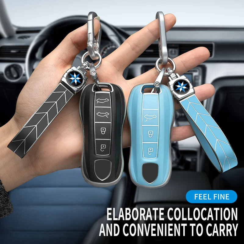 

Fashion soft TPU Car Key Case Cover Shell Color For Porsche Cayenne Macan 911 Boxster Cayman Panamera Accessories Keychain