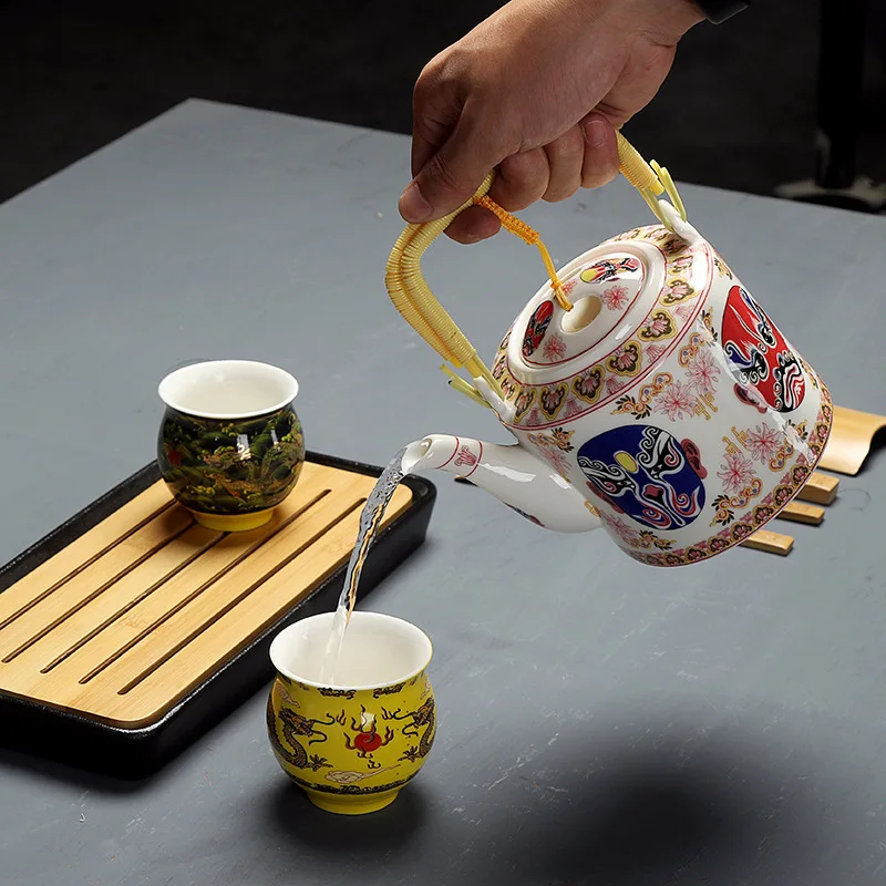 Керамический чайник для воды кувшин домашний декор большой объем 800 мл чайный с