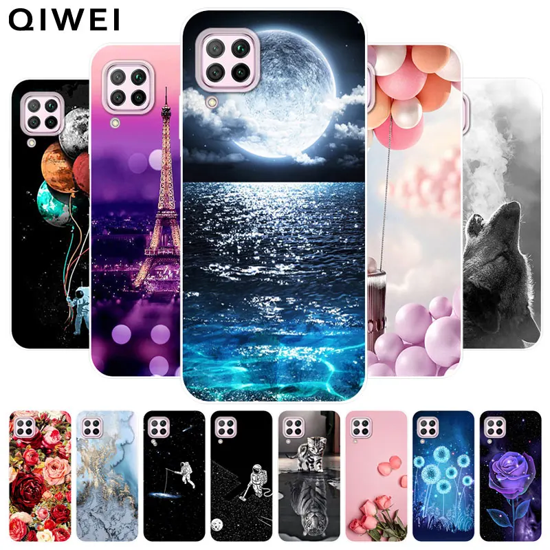 Чехол 6 4 дюйма для Huawei P40 Lite мягкая силиконовая задняя крышка телефона из тпу с