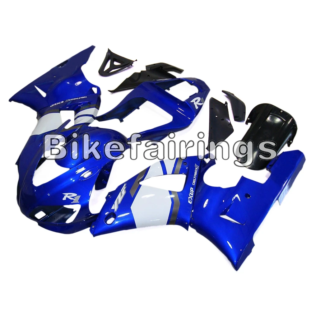For Yamaha YZF1000 R1 1998 1999 YZF 98 99 Motorcycle Injection Plastic Fairing Kit Blue White Fairings Covers New | Автомобили и