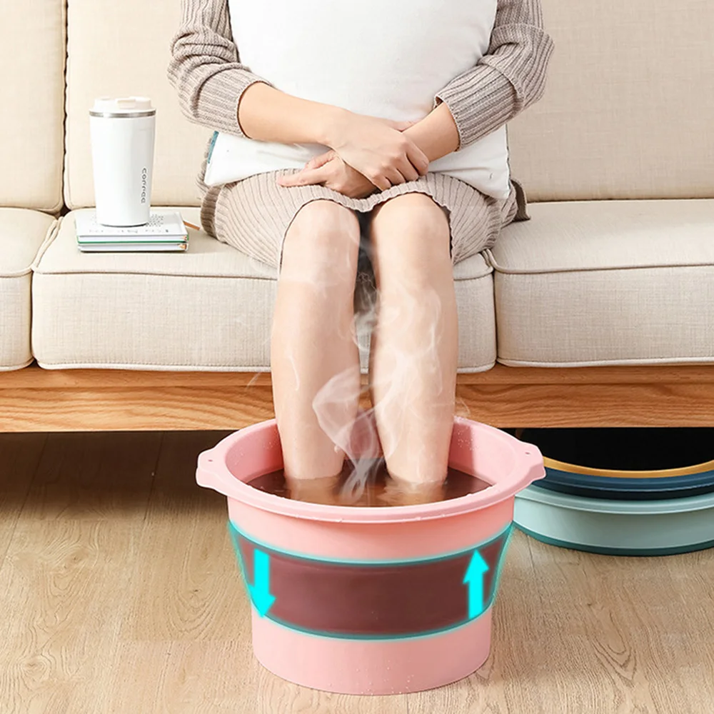 

Foldable Collapsible Foot Massage Bucket Foot Soak Bucket Household Portable Basin Foot Bath Spa Basin for Foot Soaking