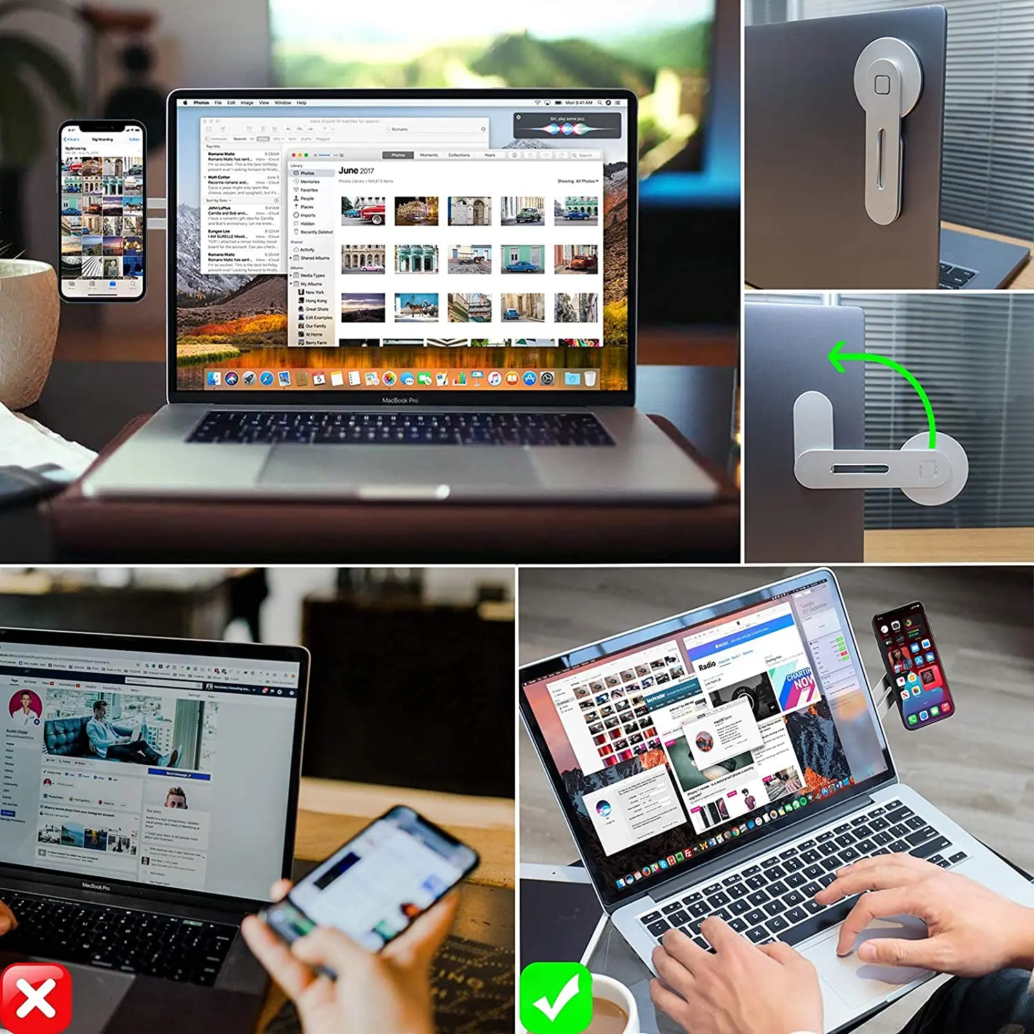Магнитный держатель для телефона iPhone 12 Pro Magsafe металлическая подставка ноутбука