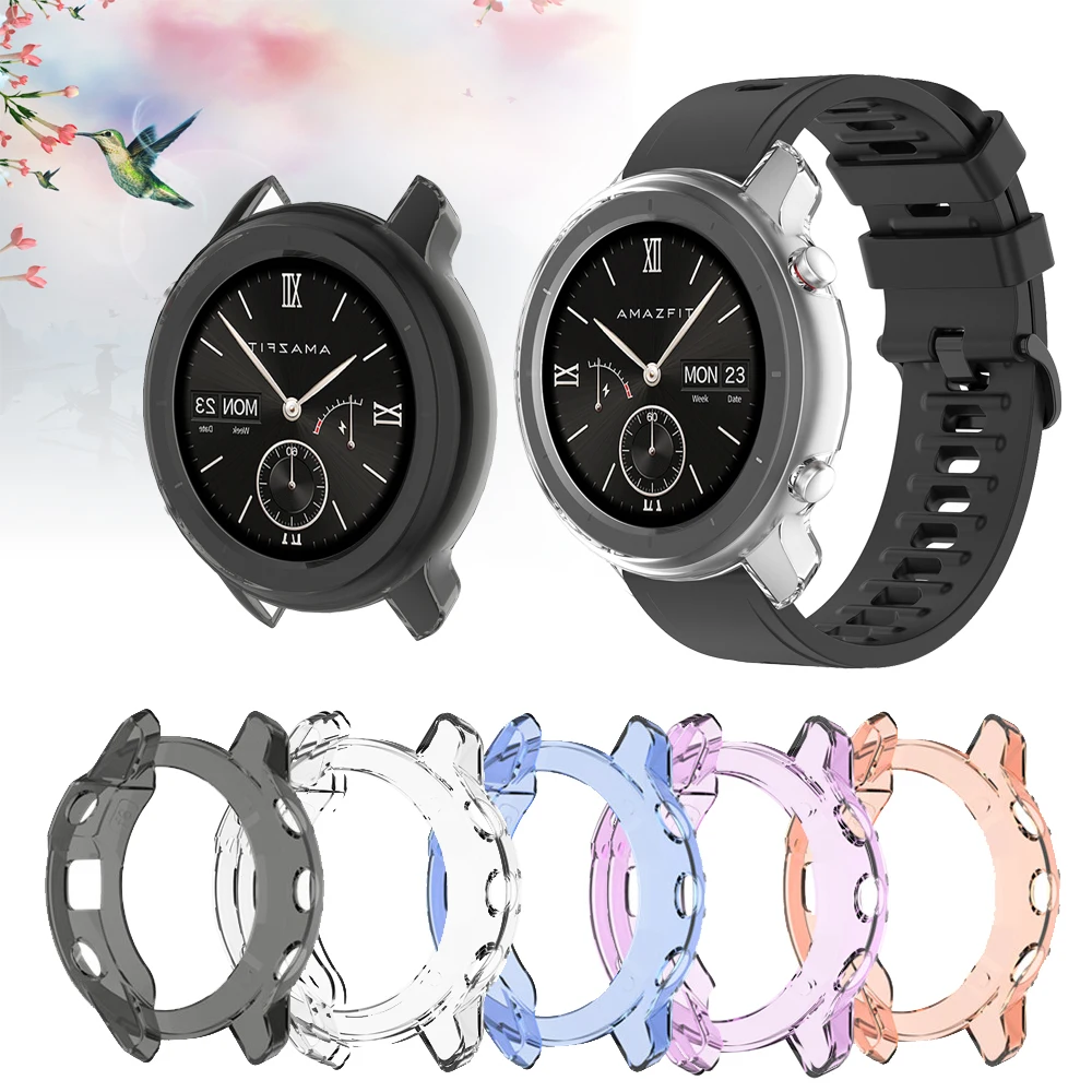 Для Xiaomi Huami Amazfit GTR 42 мм 47 защитная рамка для экрана силиконовый чехол смарт рука