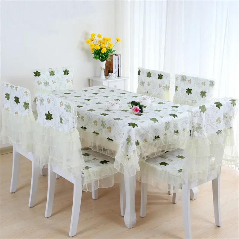 Клиновых листьев скатерть с кружевным краем покрытие стола для Свадебная