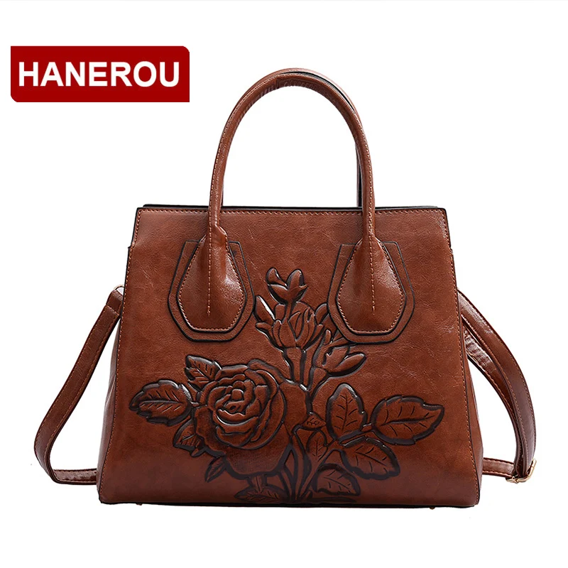Женские сумки в китайском стиле сумка тоут из тисненой кожи с розами женские