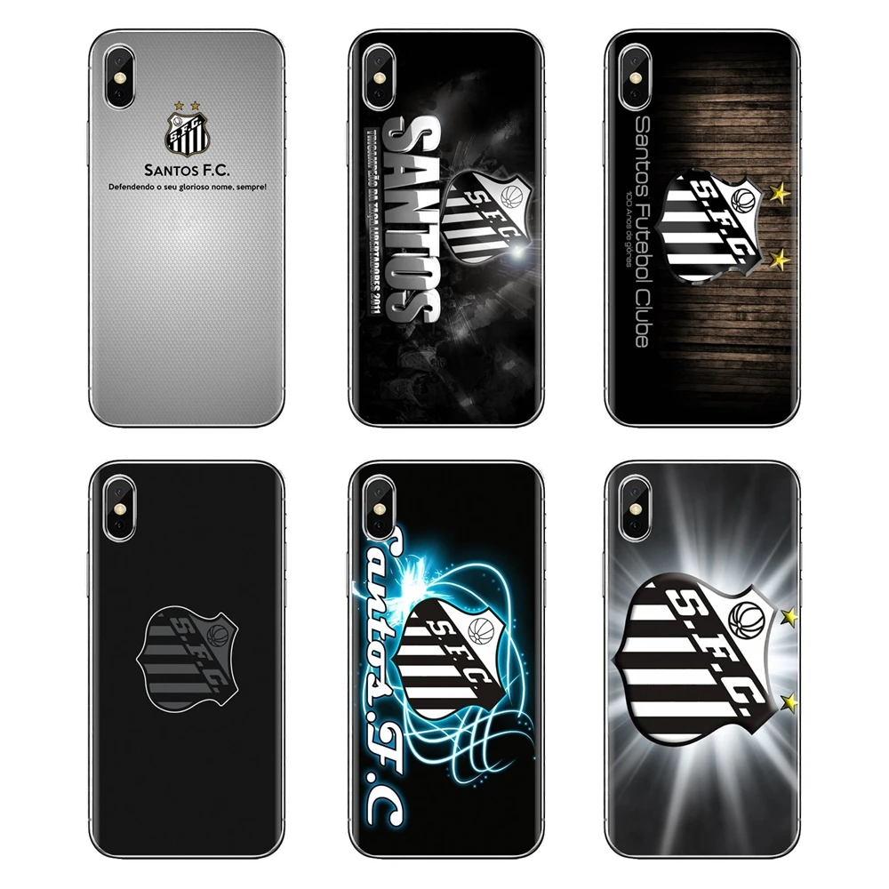 Прозрачные мягкие чехлы с логотипом футбольного клуба Santos FC для Samsung Galaxy A3 A5 A7 A9 A8