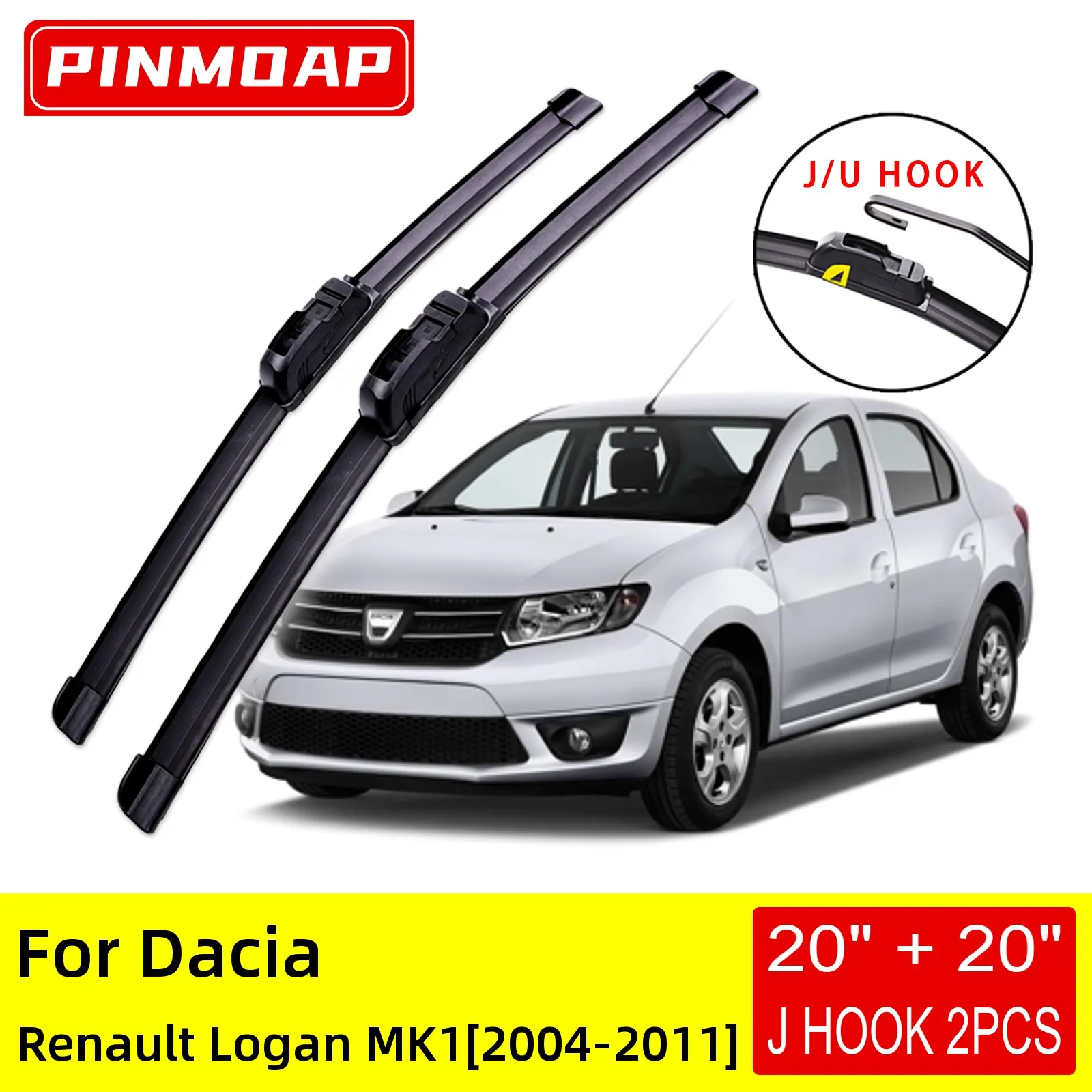 Щетки стеклоочистителя передние для Dacia Renault Logan MK1 2004 2005 2006 2007 2008 2009 2010 2011 |