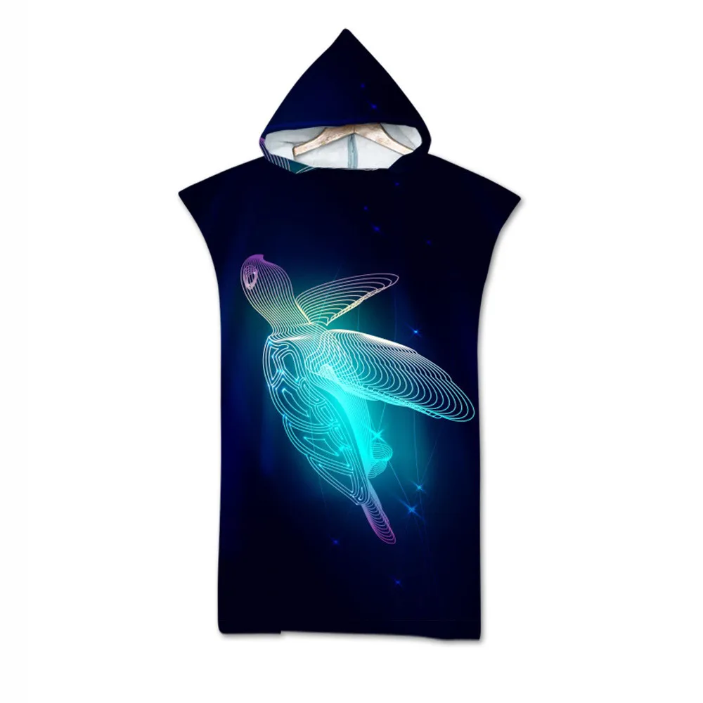 Летнее пляжное полотенце для пляжа бассейна из микрофибры купальный халат плащ