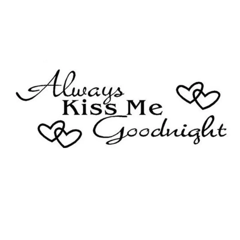 &quotAlways Kiss Me Goodnight&quot Домашний Декор Настенная Наклейка для спальни виниловая