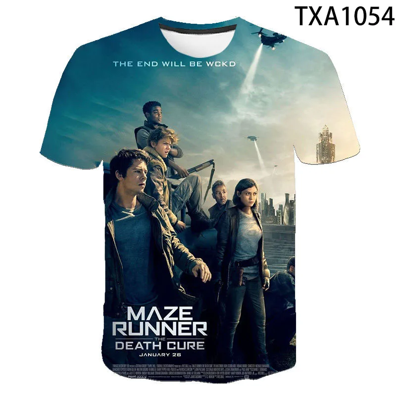 

2020 Summer Movie The Maze Runner 3D T shirt Men Women Children Fashion Streetwear Boy Girl Kids Printed T-shirt Cool Tops Tee