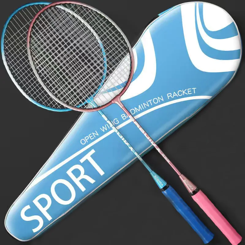 

2pcs Professional Badminton Rackets Set Ultra Light Double Badminton Racquet Ferroalloy Playing Badminton Whole -40
