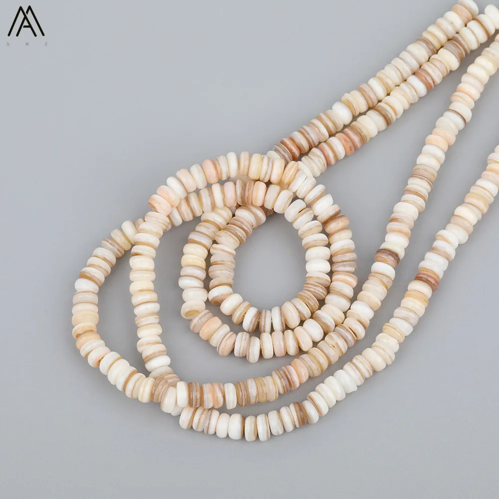 

Approx 145pcs/strand,10 strands Natural Shell Irregular Flat Round Loose Beads For DIY Bracelet Necklace Jewelry Making