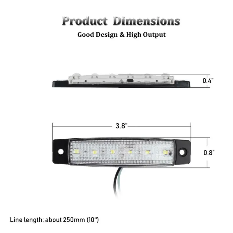4 шт. белый 6-светодиодный фонарь для джипа внедорожника RZR ATV UTV простая установка |
