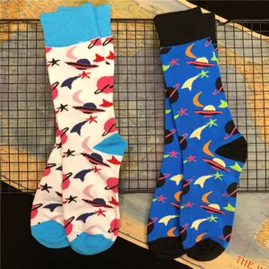 Носки хлопковые для взрослых, с космическим звездным небом, Официальный Дизайн лунный Метеор Star INNCH, уличная мода, 2021