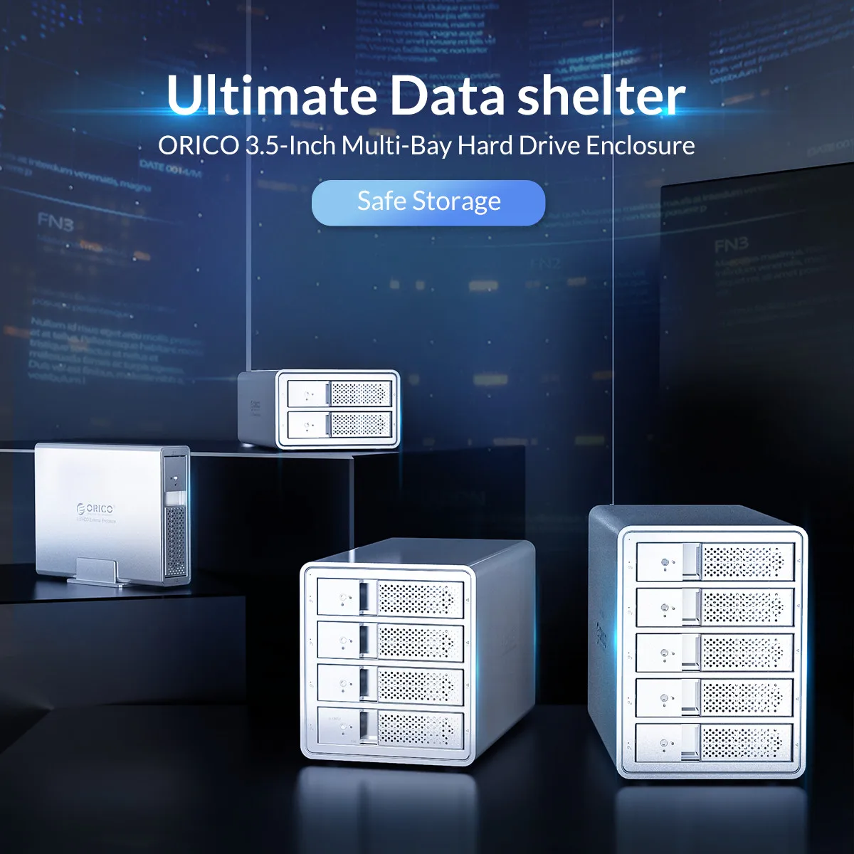 ORICO алюминиевый 4 bay 3,5 дюймовый корпус HDD USB3.0 для SATA HDD вспомогательное устройство 64 ТБ HDD док-станция для портативных ПК