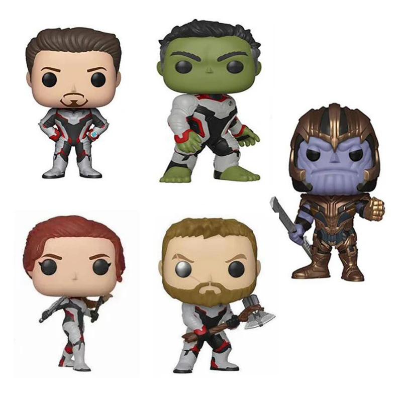 

Marvels Avengers: Endgame Cute Thanos Black Widow Ironman Tony Stark Hulk Thor Vinyl Figure Model Dolls Toys 10cm