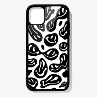 phone case for iphone 12 mini 11 pro xs max x xr 6 7 8 plus se20 high quality tpu silicon cover black white trippy smile face