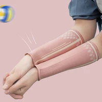 1pair pink forearm guard sports hands arm compression sleeve anti cut arm cover pads warmer uv protection for volleyball cycling