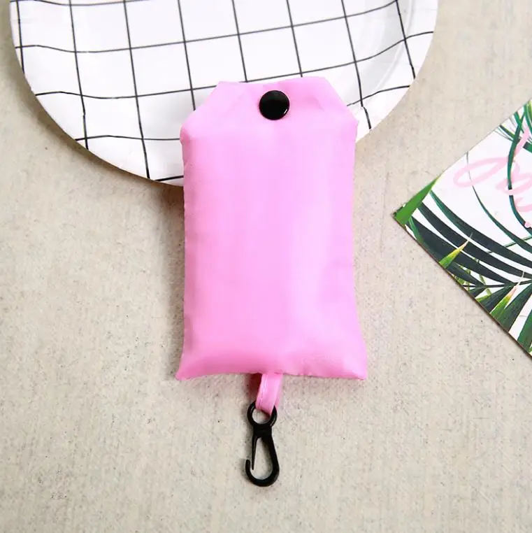 pink Сумка textil для покупок зеленая сумка для мобильного телефона сумка для покупок Экологичная Складная многоразовая Портативная сумка из полиэстера для путешествий - Цвет: pink