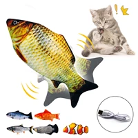 cat usb charger toy fish interactive electric floppy fish cat toy realistic pet cats chew bite toys pet supplies cats dog toy